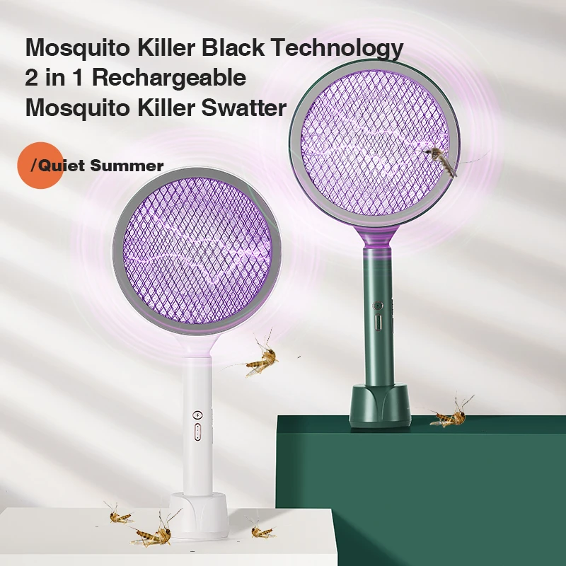 Two-in-One LED Trap Mosquito Killer Lamp 2200V Electric Bug Zapper USB Rechargeable Summer Fly Swatter Trap Flies Insect
Two-in-One LED Trap Mosquito Killer Lamp 2200V Electric Bug Zapper USB Rechargeable Summer Fly Swatter Trap Flies Insect