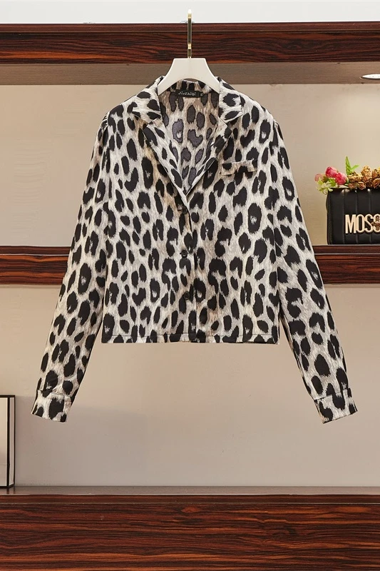 COIGARSAM 4XL Plus Size Leopard Shirt Womens tops Summer Loose Women shirts 9230
COIGARSAM 4XL Plus Size Leopard Shirt Womens tops Summer Loose Women shirts 9230