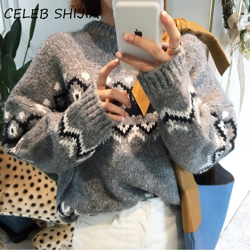 2020 New chic loose sweater for woman full sleeve O-neck thicken autumn winter boho knitted pullover jumper female knitwear 2020
2020 New chic loose sweater for woman full sleeve O-neck thicken autumn winter boho knitted pullover jumper female knitwear 2020