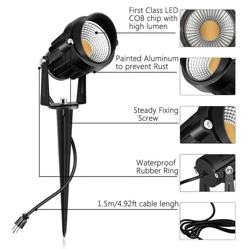 Lawn Lamp 10W RGB APP Bluetooth Control EU/US Plug Waterproof Colorful Spotlight for Landscape Path Garden
Lawn Lamp 10W RGB APP Bluetooth Control EU/US Plug Waterproof Colorful Spotlight for Landscape Path Garden