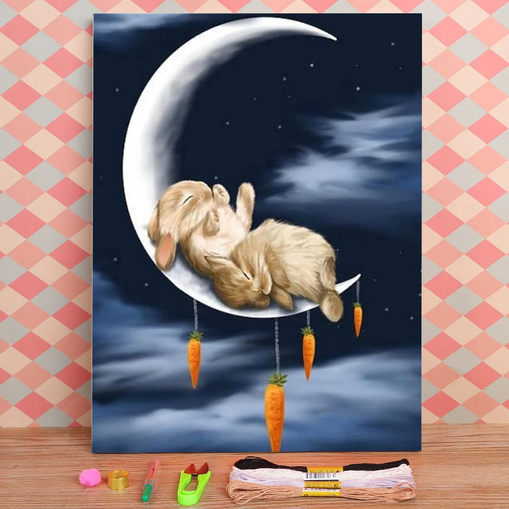 Animal Rabbit Printed Fabric 11CT Cross Stitch Embroidery Patterns DMC Threads Handicraft Painting Handiwork Hobby Gift Magic
Animal Rabbit Printed Fabric 11CT Cross Stitch Embroidery Patterns DMC Threads Handicraft Painting Handiwork Hobby Gift Magic