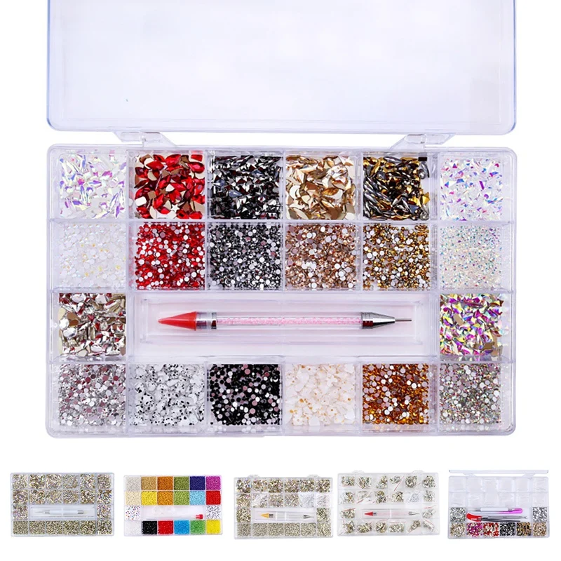 Nail Art Rhinestone Set Multi Shape Crystal Flatback Non Hotfix Glass Diamond Multicolor Fancy Nail Decoration
Nail Art Rhinestone Set Multi Shape Crystal Flatback Non Hotfix Glass Diamond Multicolor Fancy Nail Decoration