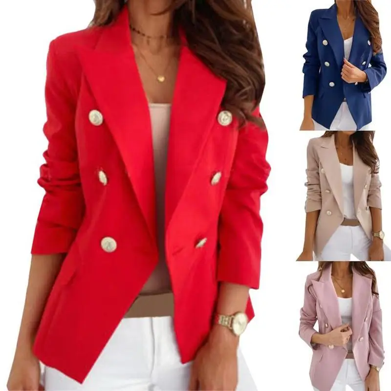 3XL Женская приталенная куртка на пуговицах, однотонная верхняя одежда с длинным рукавом, рабочее пальто
3XL Женская приталенная куртка на пуговицах, однотонная верхняя одежда с длинным рукавом, рабочее пальто