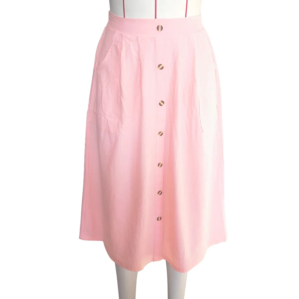 Zoulv Solid Fashion Casual Female A-Line Skirts Spring Elastic Band High Waist Skirt Women Summer New Single Breasted Skirt
Zoulv Solid Fashion Casual Female A-Line Skirts Spring Elastic Band High Waist Skirt Women Summer New Single Breasted Skirt