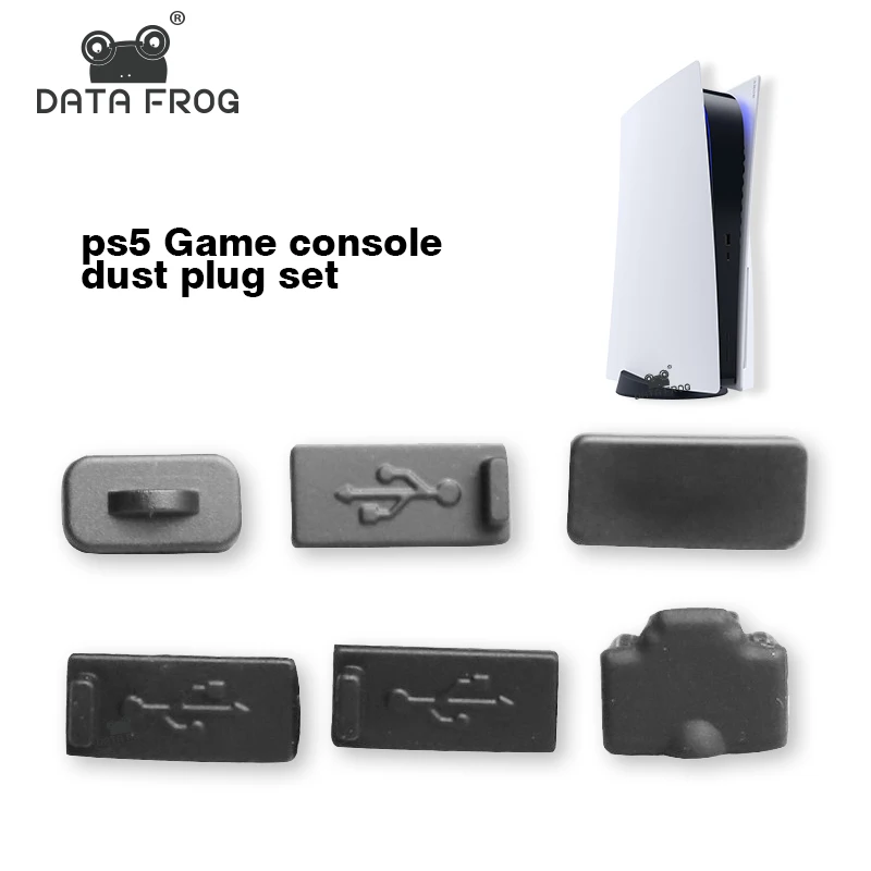 Data Frog 6pcs Silicone Anti-dust Cover Dustproof Plugs Set for PS5 Game Console USB HDM Interface Dust Plug for PS5 Accessories
Data Frog 6pcs Silicone Anti-dust Cover Dustproof Plugs Set for PS5 Game Console USB HDM Interface Dust Plug for PS5 Accessories