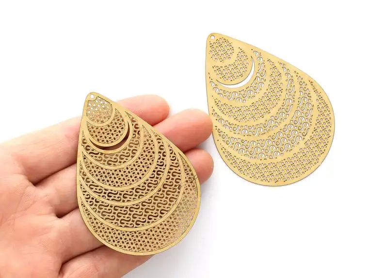 Raw Brass Marquise Shaped Earrings Charms - Raw Brass Hallow Out Earring Charms - 6Pcs/Lot - 68x48x0.3mm - JJA3983
Raw Brass Marquise Shaped Earrings Charms - Raw Brass Hallow Out Earring Charms - 6Pcs/Lot - 68x48x0.3mm - JJA3983