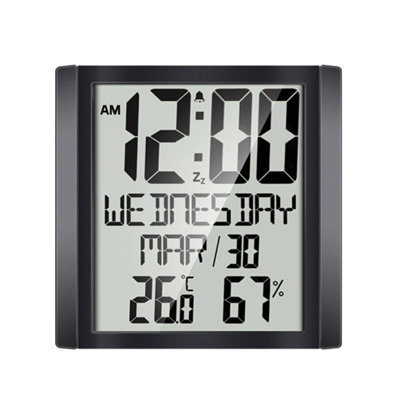 

Настенные часы с большим экраном, домашний Измеритель температуры и влажности, будильник, цифровые электронные часы для гостиной