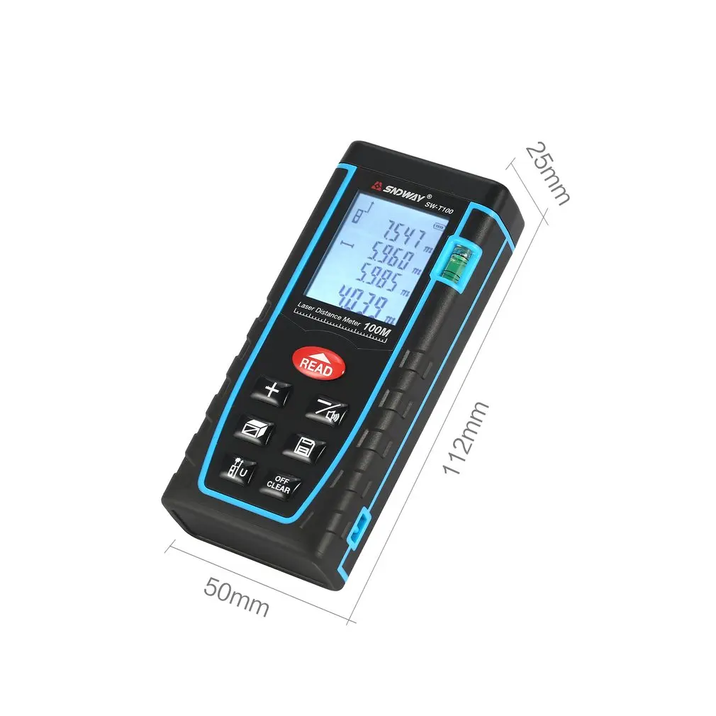 SNDWAY 40M 60M 80M 100M Laser Distance Meter Range Finder Trena Rangefinder Tape Measure Tool
SNDWAY 40M 60M 80M 100M Laser Distance Meter Range Finder Trena Rangefinder Tape Measure Tool