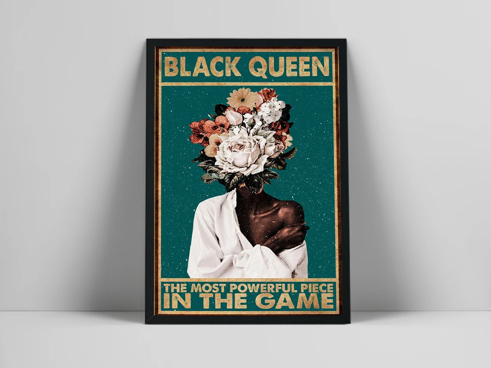 Black Queen The Most Powerful Piece In The Game Vintage Canvas Painting Flower Head Prints and Posters Wall Pictures Home Decor
Black Queen The Most Powerful Piece In The Game Vintage Canvas Painting Flower Head Prints and Posters Wall Pictures Home Decor
