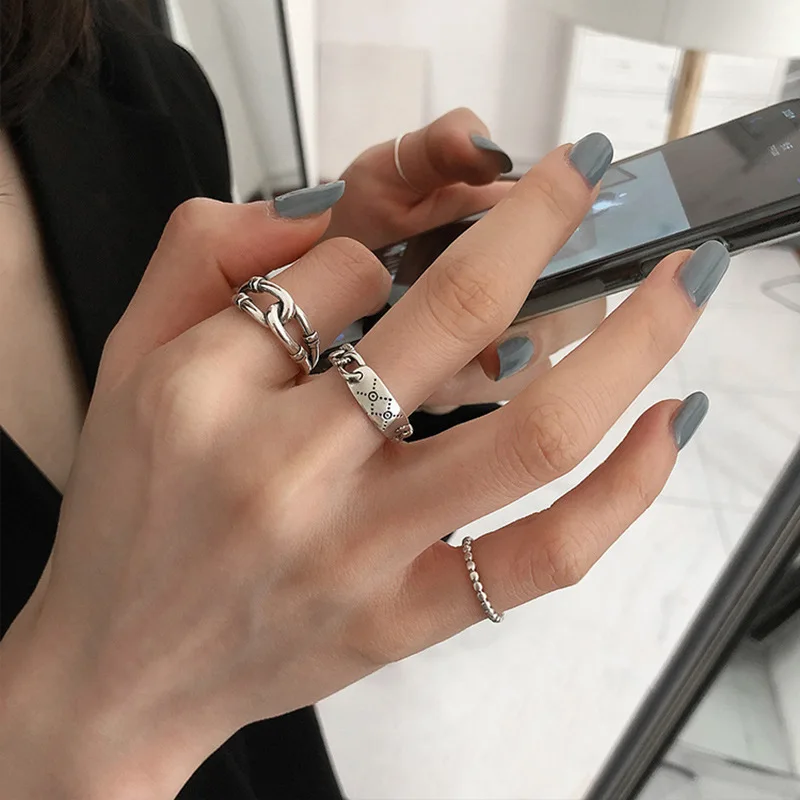 New 2021 Trendy Chain Opening Rings For Women Men Adjustable Couple Rings Set Geometric Jewelry Party Wedding Gifts
New 2021 Trendy Chain Opening Rings For Women Men Adjustable Couple Rings Set Geometric Jewelry Party Wedding Gifts
