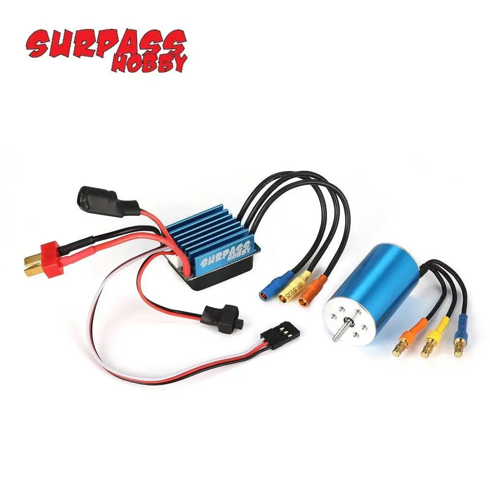 SURPASS HOBBY 2440 4600KV 4P Sensorless Brushless Motor And 35A Brushless ESC For 1/16 1/18 RC Car RC Boat
SURPASS HOBBY 2440 4600KV 4P Sensorless Brushless Motor And 35A Brushless ESC For 1/16 1/18 RC Car RC Boat