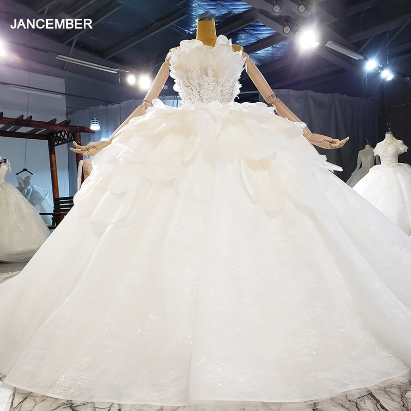 HTL2148 White Elegant Graceful Wedding Dress 2021 Back Lace-Up Flower Layered Applique Design Long Trailing Dress
HTL2148 White Elegant Graceful Wedding Dress 2021 Back Lace-Up Flower Layered Applique Design Long Trailing Dress
