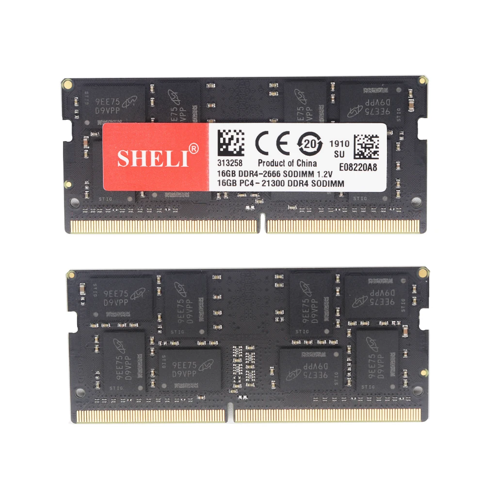 SHELI 16GB PC4-21300 PC4-2666V DDR4 2666MHz 260Pin SODIMM Laptop Notebook Memory RAM
SHELI 16GB PC4-21300 PC4-2666V DDR4 2666MHz 260Pin SODIMM Laptop Notebook Memory RAM