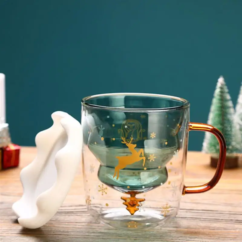 High Borosilicate Heat Insulation And Anti-Scalding Christmas Tree Elk Double Glass Wish Cup (Transparent Green + Borosilicate)
High Borosilicate Heat Insulation And Anti-Scalding Christmas Tree Elk Double Glass Wish Cup (Transparent Green + Borosilicate)