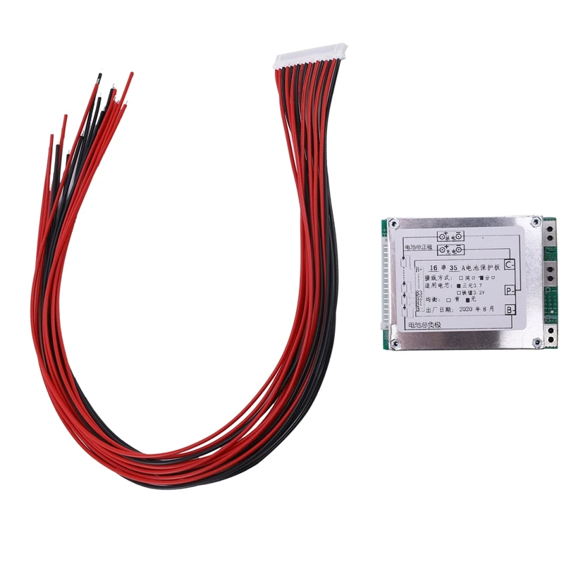 16S 60V 35A Li-Ion Lithium 18650 Battery BMS PCB Protection Board with UPS Energy Inverter
16S 60V 35A Li-Ion Lithium 18650 Battery BMS PCB Protection Board with UPS Energy Inverter