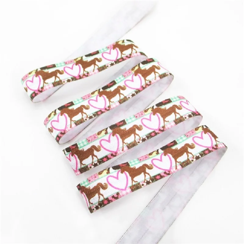 50yards 5/8" 16mm Horse Printed Fold Over Elastic FOE Ribbon for DIY Hairbows Hair Tie Accessories
50yards 5/8" 16mm Horse Printed Fold Over Elastic FOE Ribbon for DIY Hairbows Hair Tie Accessories