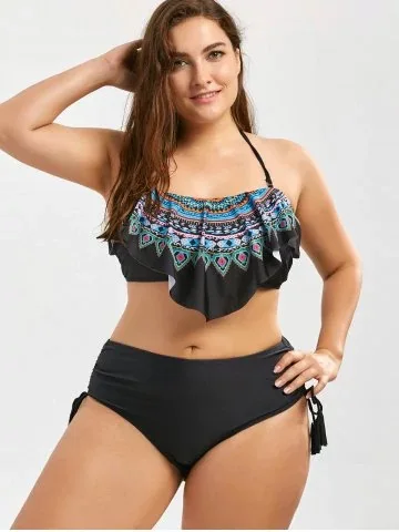 2020 new large European and American swimwear printed tassel women's split fat bikini swimwear free speed
2020 new large European and American swimwear printed tassel women's split fat bikini swimwear free speed