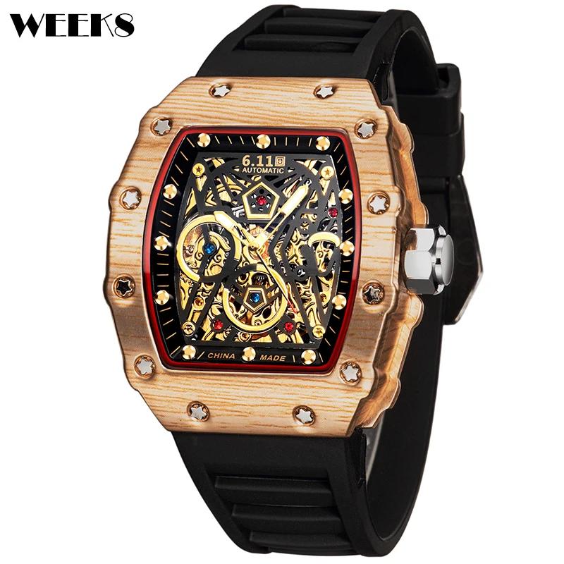 Luxury Automatic Mechanical Watch Famous Top Brand Men Hip Hop Mens Gold Watches Male Tonneau Clock Hombre Relogio Masculino
Luxury Automatic Mechanical Watch Famous Top Brand Men Hip Hop Mens Gold Watches Male Tonneau Clock Hombre Relogio Masculino