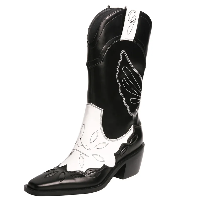 Vintage Womens Genuine Leather Square Toe Chelsea Boots Square Heel Mixed Colors Height Increasing Cowhide Half Knee Boots
Vintage Womens Genuine Leather Square Toe Chelsea Boots Square Heel Mixed Colors Height Increasing Cowhide Half Knee Boots