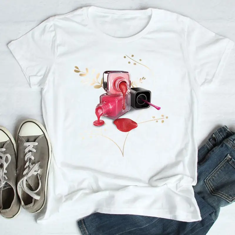 Женские футболки с рисунком ногтевого дизайна, новинка 2022, летняя женская одежда с мультяшным принтом, топы с коротким рукавом, футболка, мо...
Женские футболки с рисунком ногтевого дизайна, новинка 2022, летняя женская одежда с мультяшным принтом, топы с коротким рукавом, футболка, мо...