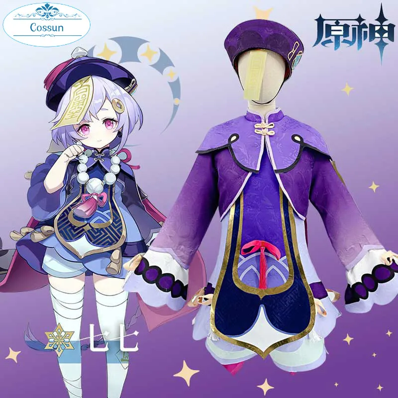 Anime Genshin Impact Qiqi Zombies Freeze Back Into The Night Game Suit Purple Lovely Dress Cosplay Costume Halloween Party Outfi
Anime Genshin Impact Qiqi Zombies Freeze Back Into The Night Game Suit Purple Lovely Dress Cosplay Costume Halloween Party Outfi