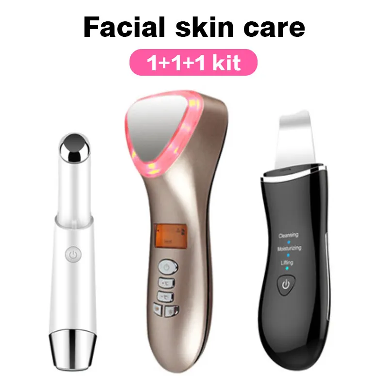 3-piece set face Multifunctional cold hot light beauty skin+blackhead remover Ultrasonic cleansing+eye massager Warm Vibrating
3-piece set face Multifunctional cold hot light beauty skin+blackhead remover Ultrasonic cleansing+eye massager Warm Vibrating