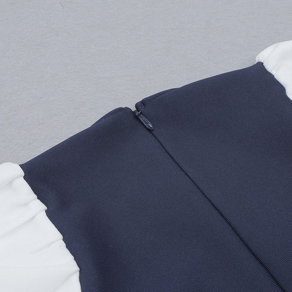 2021 Summer New Women Bandage Dress Sexy Square Collar Blue and white stitching Long Sleeve Club Celebrity Runway Party Dresses
2021 Summer New Women Bandage Dress Sexy Square Collar Blue and white stitching Long Sleeve Club Celebrity Runway Party Dresses