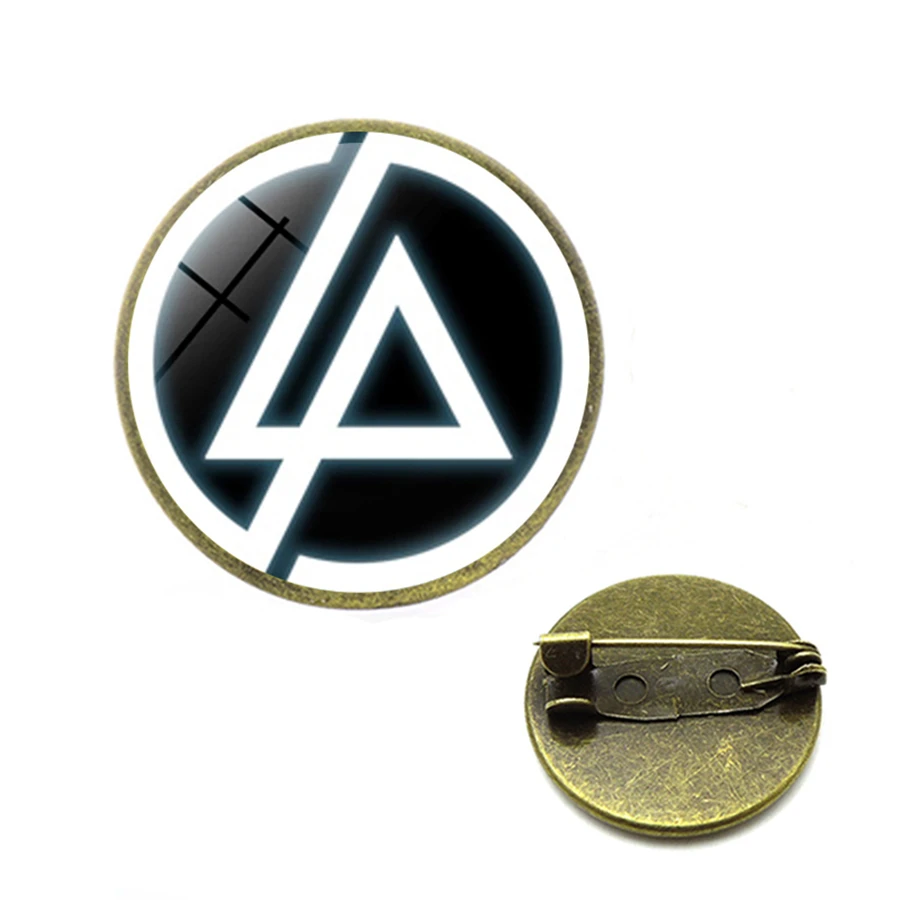 Прямая поставка Linkin Park Броши рок группа знак булавки рюкзак стекло кабошон