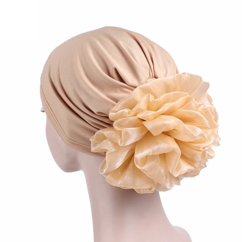 Women Muslim Hijab Cap Head Scarf Elastic Milk Silk Turban Hats Fashion Big Flower Headband Ladies Party Headware
Women Muslim Hijab Cap Head Scarf Elastic Milk Silk Turban Hats Fashion Big Flower Headband Ladies Party Headware