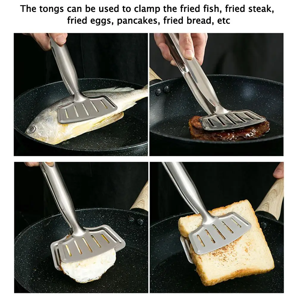 Multipurpose Tongs 430 Stainless Steel Kitchen Tongs Double Spatula for Cooking Fried Fish Steaks Burgers Buffets
Multipurpose Tongs 430 Stainless Steel Kitchen Tongs Double Spatula for Cooking Fried Fish Steaks Burgers Buffets
