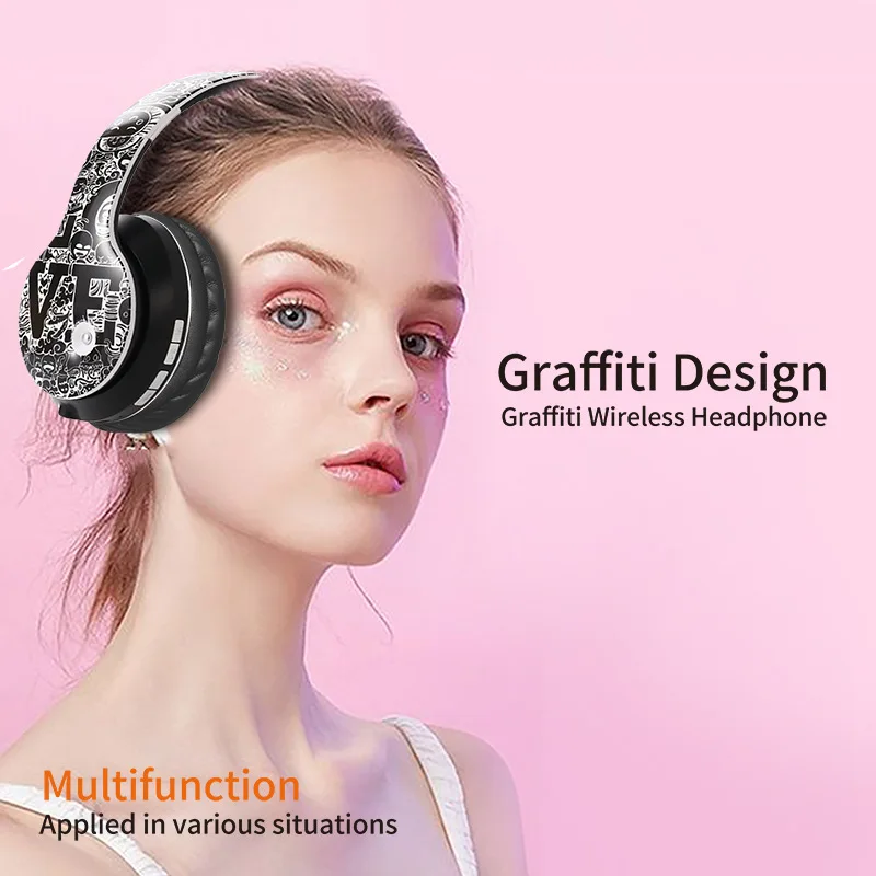 Graffiti Headset Stereo Card Folding Bluetooth Headset Portable Retractable Design Button Adjustment Wireless+Wired
Graffiti Headset Stereo Card Folding Bluetooth Headset Portable Retractable Design Button Adjustment Wireless+Wired
