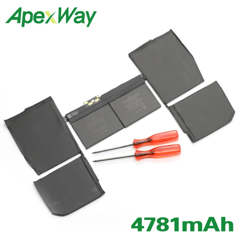 ApexWay 11,4 V 4781mAh A1705 Аккумулятор для ноутбука MacBook Retina A1534 12 ''(2016 лет)
ApexWay 11,4 V 4781mAh A1705 Аккумулятор для ноутбука MacBook Retina A1534 12 ''(2016 лет)