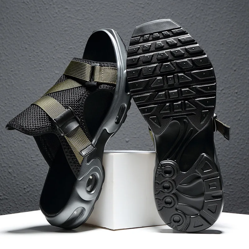 Air Cushion Slippers Men Shockproof Slippers Mesh Lace-up Slippers Men Comfortable Non-slip Slippers Men Sandals Beach Sandals
Air Cushion Slippers Men Shockproof Slippers Mesh Lace-up Slippers Men Comfortable Non-slip Slippers Men Sandals Beach Sandals