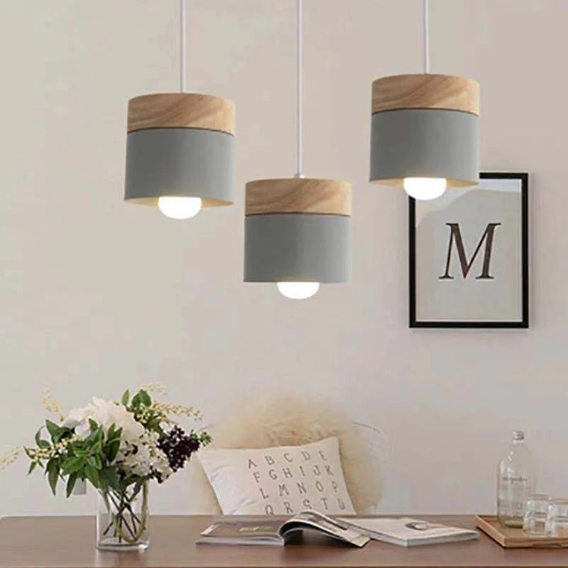 Modern macaron Hanging Lights LED E27 Pendant light Home improvement Iron and wood decoration Pendant lamp
Modern macaron Hanging Lights LED E27 Pendant light Home improvement Iron and wood decoration Pendant lamp
