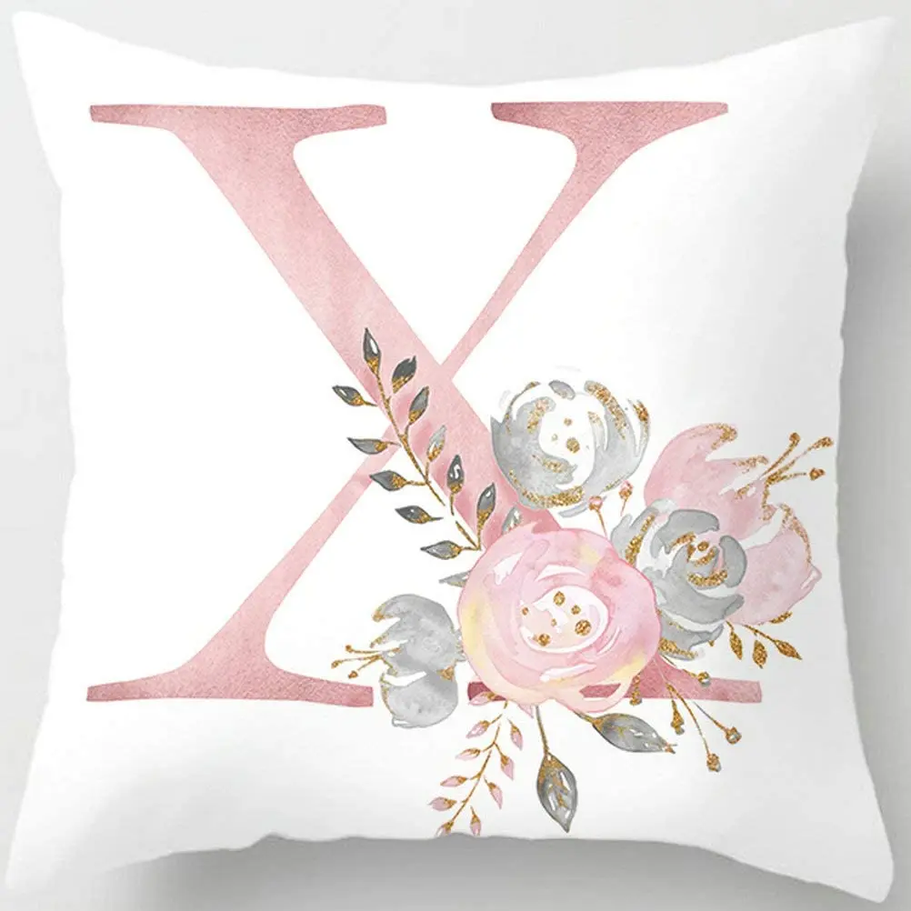pillow case, English alphabet, flower pillow case, soft cushion cover, suitable for sofa bedding, car and home decoration X
pillow case, English alphabet, flower pillow case, soft cushion cover, suitable for sofa bedding, car and home decoration X
