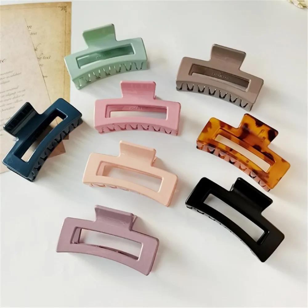 Square Geometric Hollow Out Hair Claws Acetate Frosted Clamps Hairpins Women Ponytail Headwear Clips Makeup Styling Accessories
Square Geometric Hollow Out Hair Claws Acetate Frosted Clamps Hairpins Women Ponytail Headwear Clips Makeup Styling Accessories