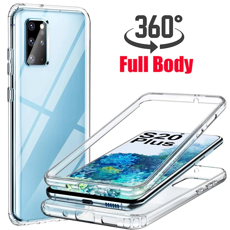 Чехол на весь корпус для Samsung Galaxy S10 Lite 360 S20 Plus A21S A31 M31 M30S A01 A11 A41 A51 A71 M21 M11 мягкий