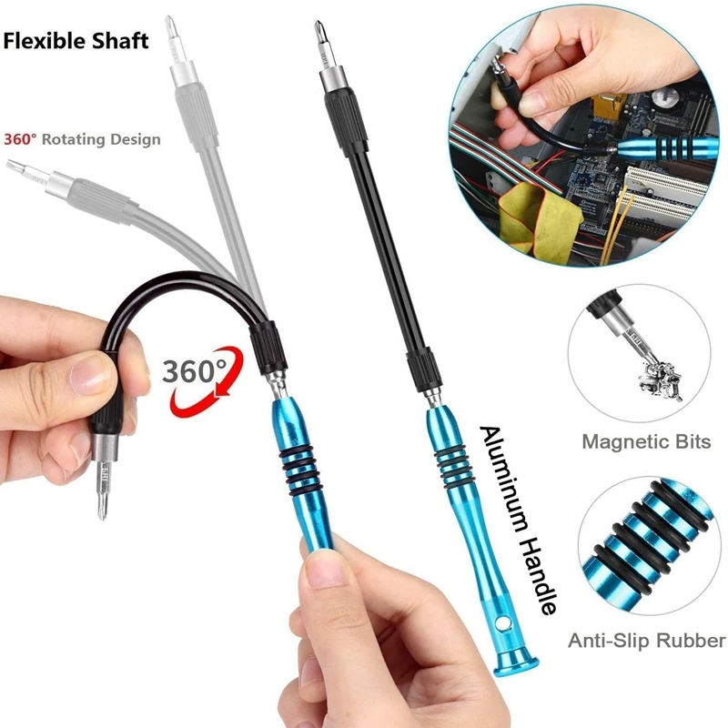 112 in 1 Screwdriver Set Non-Slip netic Electronics Tool Kit for Repair iPhone Android Computer Laptop Watch (Blue)
112 in 1 Screwdriver Set Non-Slip netic Electronics Tool Kit for Repair iPhone Android Computer Laptop Watch (Blue)