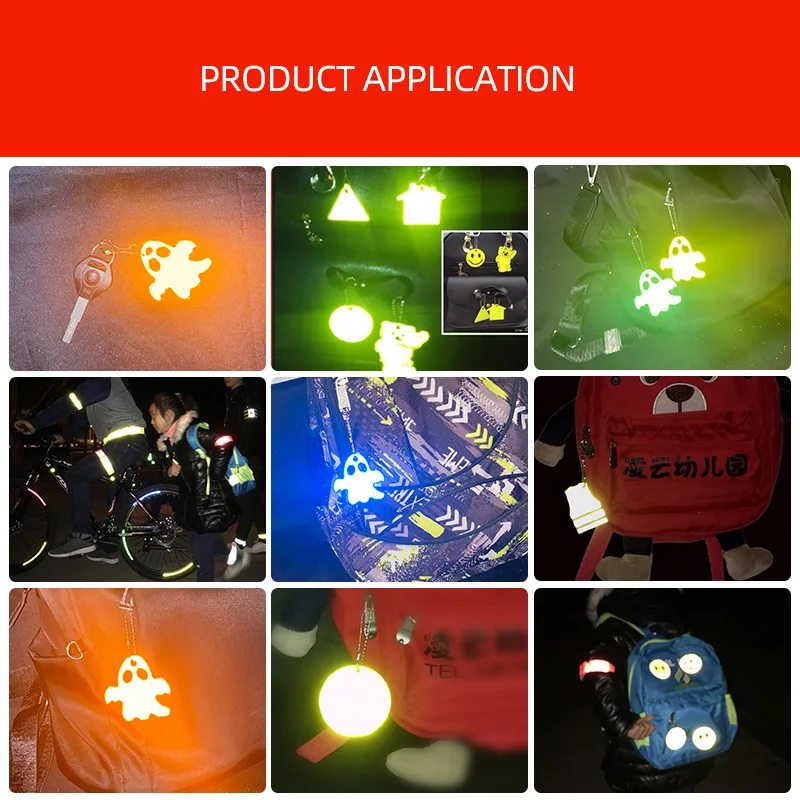 Halloween Ghost Promotional gifts Soft reflector Reflective keychain bag pendant accessories High visibility keyrings
Halloween Ghost Promotional gifts Soft reflector Reflective keychain bag pendant accessories High visibility keyrings