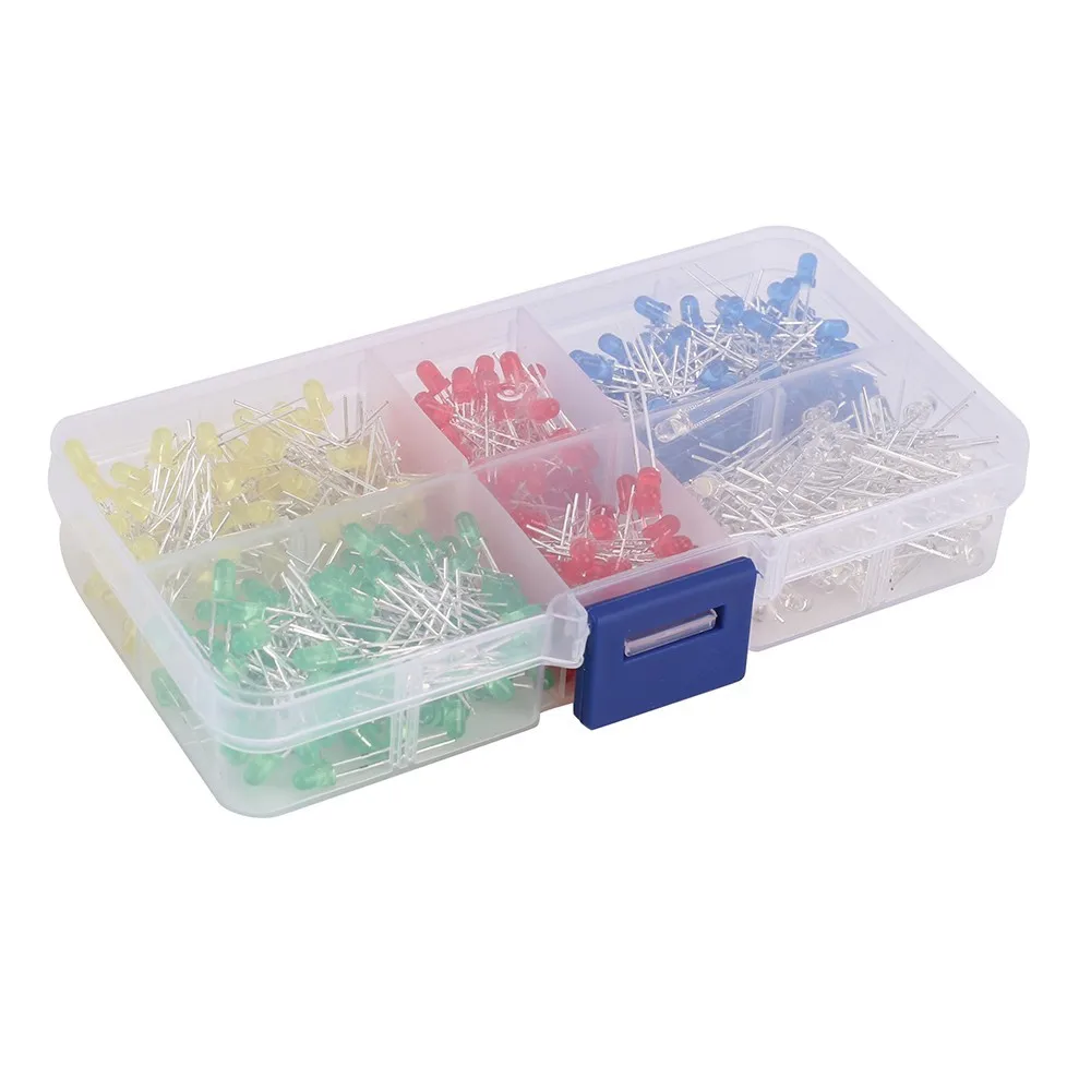 500pcs 3mm White Green Blue Red Yellow LED Emitting Diode DIY Light Kit Electronics Components Training Exercise
500pcs 3mm White Green Blue Red Yellow LED Emitting Diode DIY Light Kit Electronics Components Training Exercise