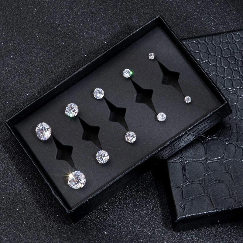 1Pcs Classic Fashion Silver Color CZ Element Stud Earrings for Women Crystal Cubic Zircon Studs Earring Mens Jewelry Wholesale 
1Pcs Classic Fashion Silver Color CZ Element Stud Earrings for Women Crystal Cubic Zircon Studs Earring Mens Jewelry Wholesale