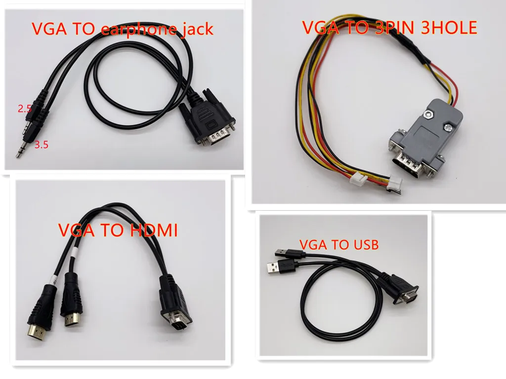 VGA кабель для наушников 3 5 мм и 2 разъем RT809F RT809H программист решить порт чтобы