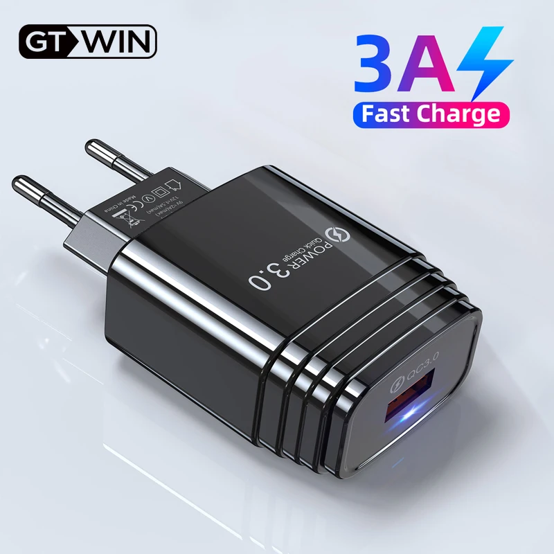 GTWIN 3A USB зарядное устройство Быстрая зарядка 3 0 настенное адаптер для iPhone 12 11 Pro QC3.0