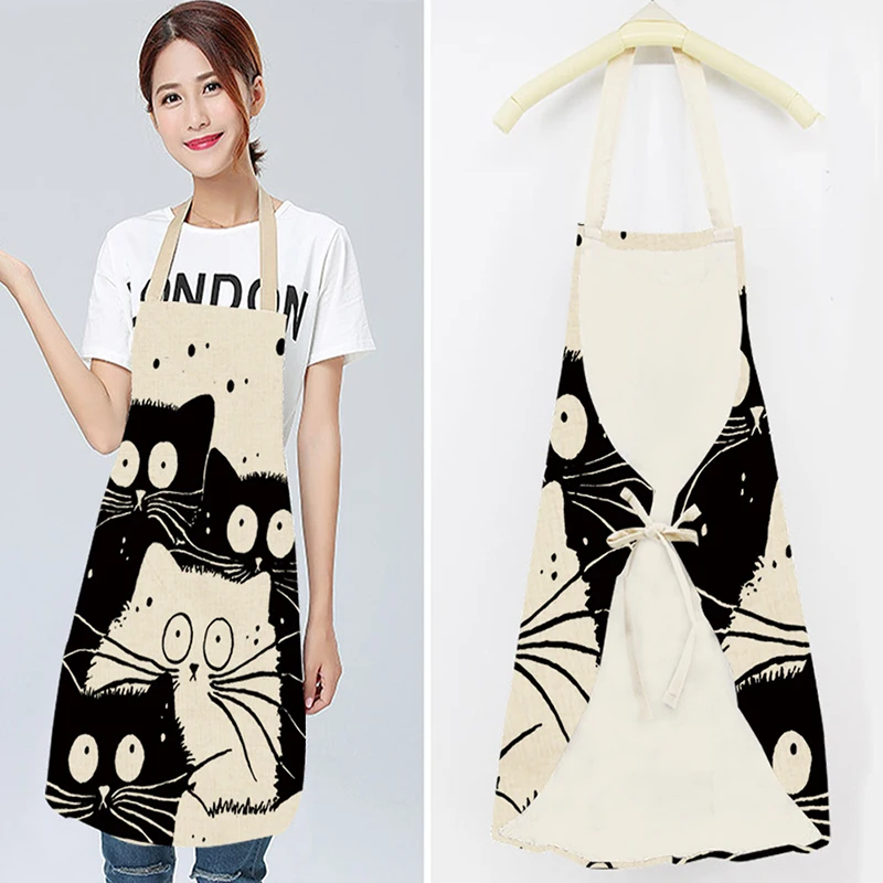 1Pc Fashion Kitchen Cooking Apron Funny Cute Cat Printed Home Sleeveless Cotton Linen Aprons for Men Women Baking Accessories 
1Pc Fashion Kitchen Cooking Apron Funny Cute Cat Printed Home Sleeveless Cotton Linen Aprons for Men Women Baking Accessories