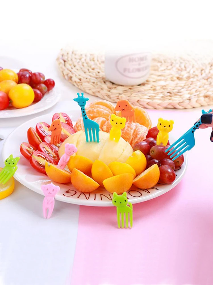 Cartoon Mini Fruit Fork Children Snack Bento Cake Animal Farm Forks Dessert Food Pick Creativity Toothpick Decor Accessories
Cartoon Mini Fruit Fork Children Snack Bento Cake Animal Farm Forks Dessert Food Pick Creativity Toothpick Decor Accessories