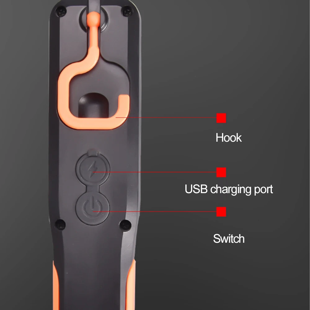Multifunctional led flashlight, USB charging with magnet, COB work light, car maintenance light, outdoor camping emergency light
Multifunctional led flashlight, USB charging with magnet, COB work light, car maintenance light, outdoor camping emergency light