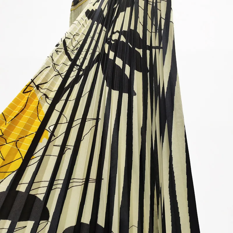 Long Skirt For Women Plus Size 45-75kg 2020 New Vintage Printed Niche Design High Waist Miyake Pleated Woman Clothes
Long Skirt For Women Plus Size 45-75kg 2020 New Vintage Printed Niche Design High Waist Miyake Pleated Woman Clothes