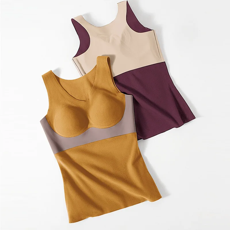 Ladies Winter Warm Vest Solid Color Sleeve Velvet Underwear One-piece Self-heating Base Top
Ladies Winter Warm Vest Solid Color Sleeve Velvet Underwear One-piece Self-heating Base Top