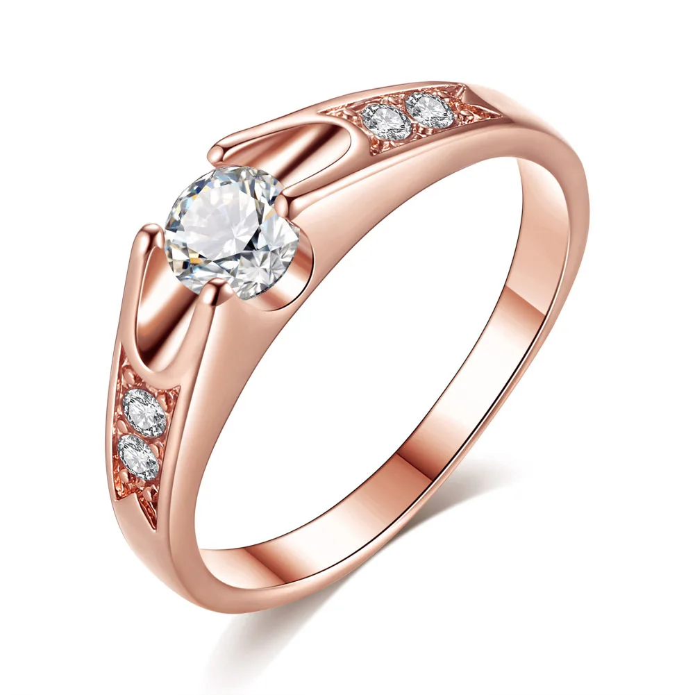 Korean Popular Micro Inlaid Round Zircon Ring Women Rose Gold Plated Engagement Jewelry Gift Lover Wedding Ring Size Us5-11
Korean Popular Micro Inlaid Round Zircon Ring Women Rose Gold Plated Engagement Jewelry Gift Lover Wedding Ring Size Us5-11