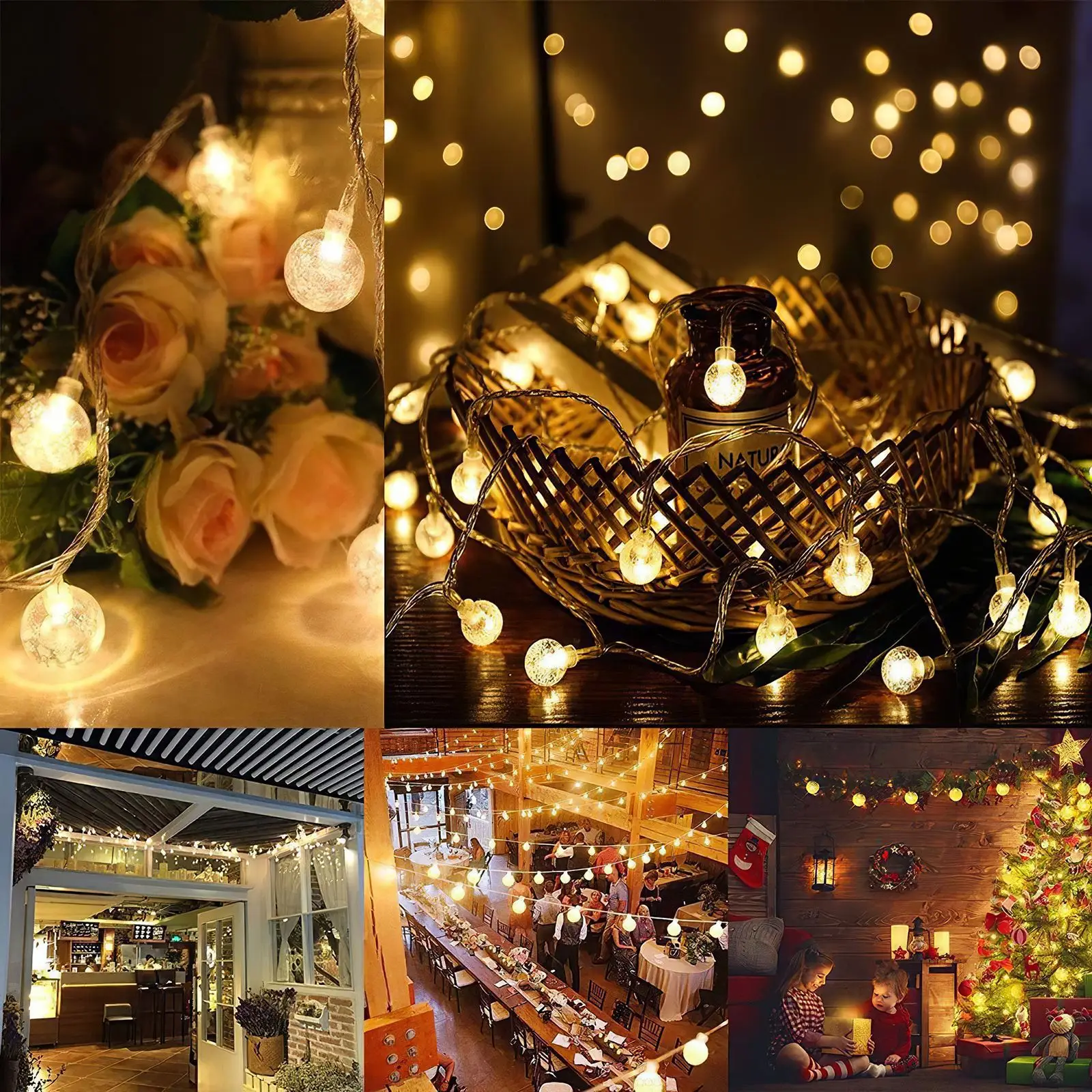 IP65 Waterproof Outdoor String Light Bulb Crystal Light Ball 100/50 LEDs RGB Fairy Light Remote Control Decoration Light String
IP65 Waterproof Outdoor String Light Bulb Crystal Light Ball 100/50 LEDs RGB Fairy Light Remote Control Decoration Light String